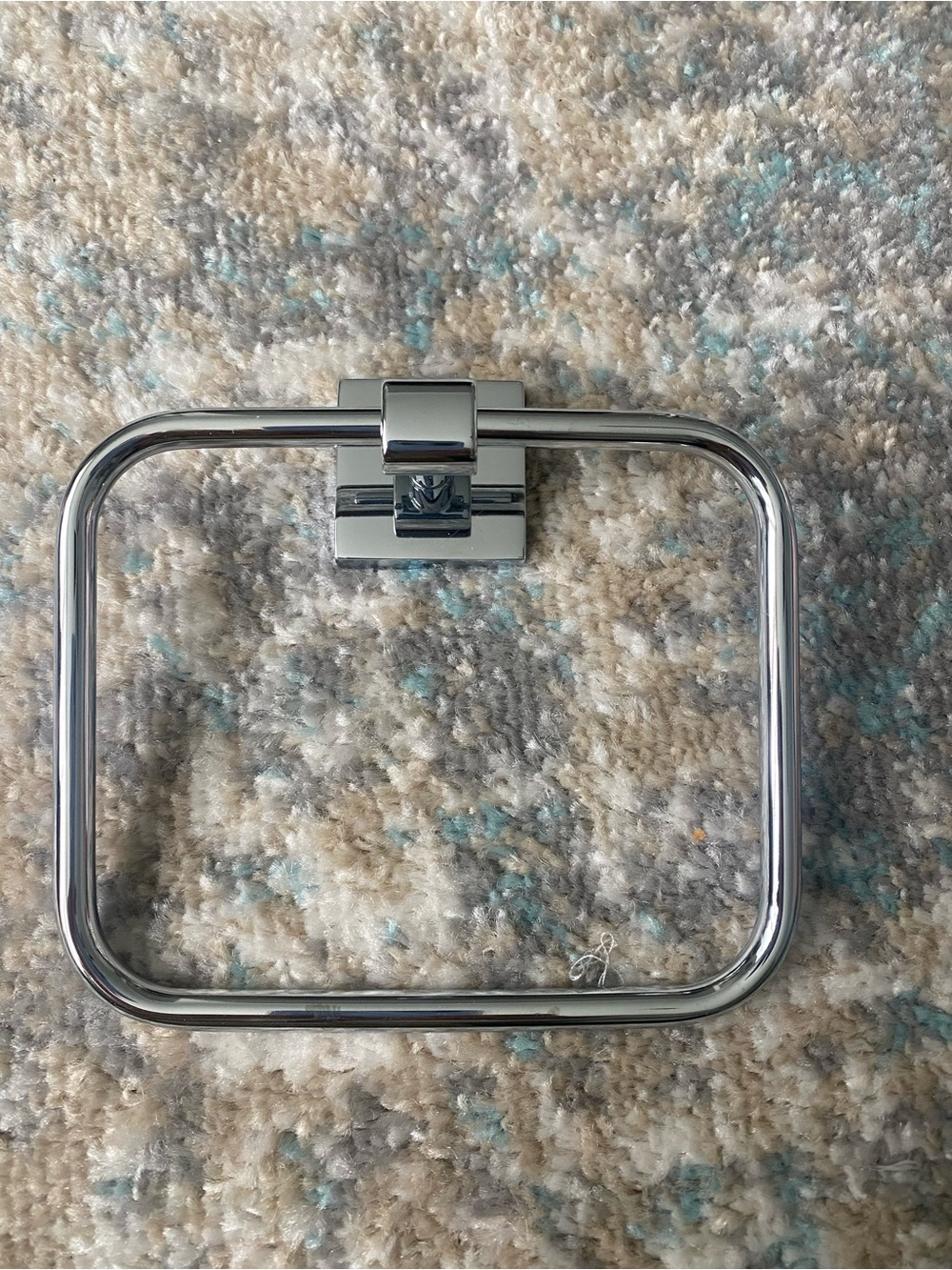 New Gatco Chrome Rectangular Towel Ring Holder